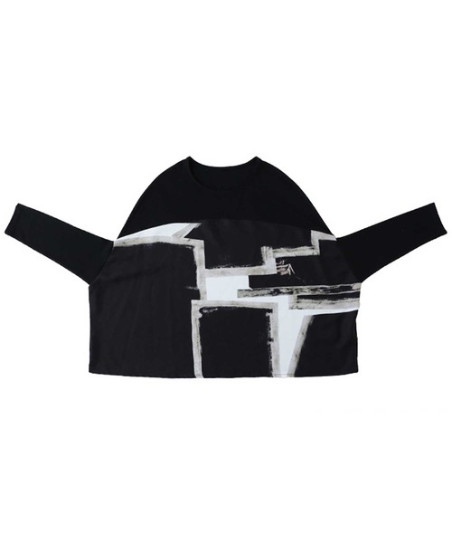 antiqua（アンティカ）の「オリジナルワイドトップス（Tシャツ/カットソー・レディース・ブラック系その他・FREE）」の2枚目の写真