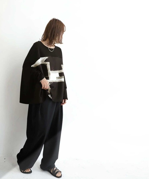 antiqua（アンティカ）の「オリジナルワイドトップス（Tシャツ/カットソー・レディース・ブラック系その他・FREE）」の8枚目の写真