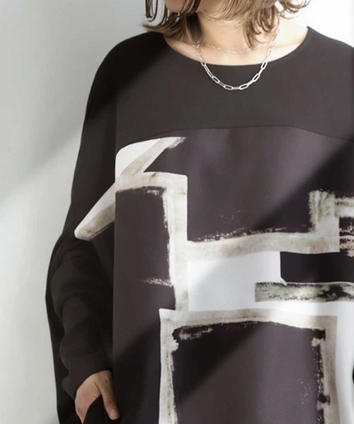 antiqua（アンティカ）の「オリジナルワイドトップス（Tシャツ/カットソー・レディース・ブラック系その他・FREE）」の7枚目の写真