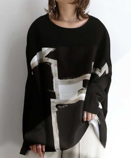 antiqua（アンティカ）の「オリジナルワイドトップス（Tシャツ/カットソー・レディース・ブラック系その他・FREE）」の6枚目の写真