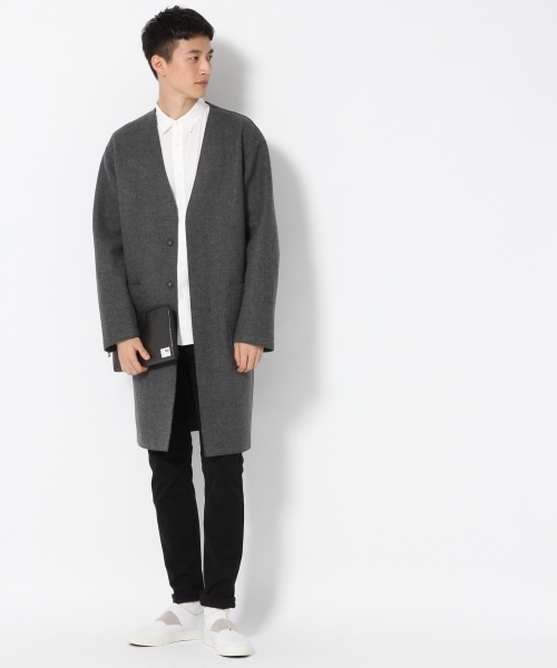 GLOBAL WORK（グローバルワーク）の「ウールノーカラーコート/760816