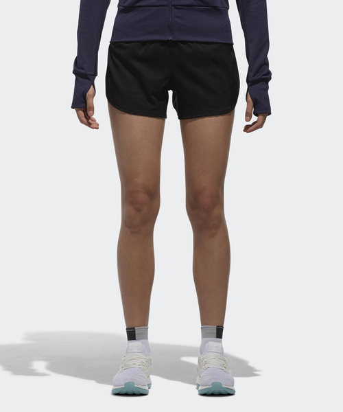 adidas(アディダス)の「M10 ショーツW(その他パンツ・レディース・ブラック/ブラック×ホワイト・LARGE/MEDIUM/SMALL/X-LARGE/X-SMALL)」の1枚目の写真