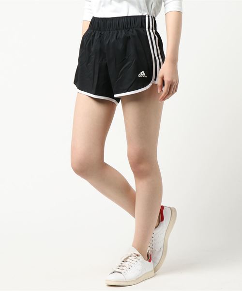 adidas(アディダス)の「M10 ショーツW(その他パンツ・レディース・ブラック/ブラック×ホワイト・LARGE/MEDIUM/SMALL/X-LARGE/X-SMALL)」の2枚目の写真