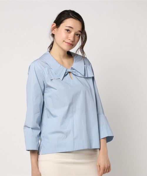 MARGARET HOWELL（マーガレットハウエル）の「COTTON CHAMBRAY（シャツ/ブラウス・レディース・グレー/ブルー・3/2/1）」の2枚目の写真