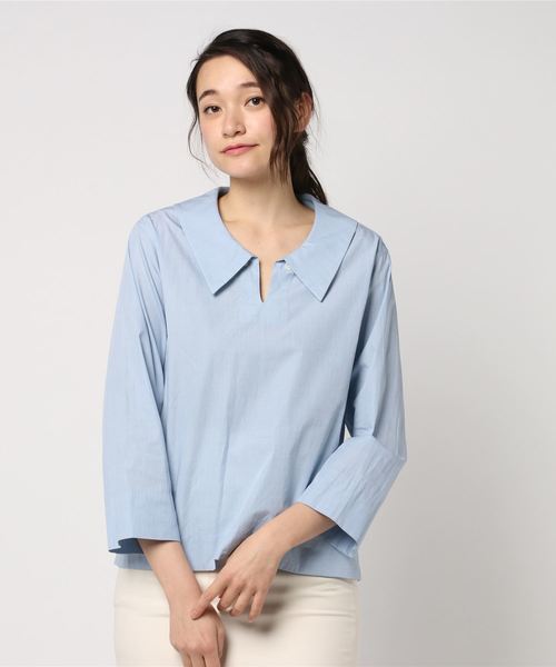 MARGARET HOWELL（マーガレットハウエル）の「COTTON CHAMBRAY（シャツ/ブラウス・レディース・グレー/ブルー・3/2/1）」の5枚目の写真
