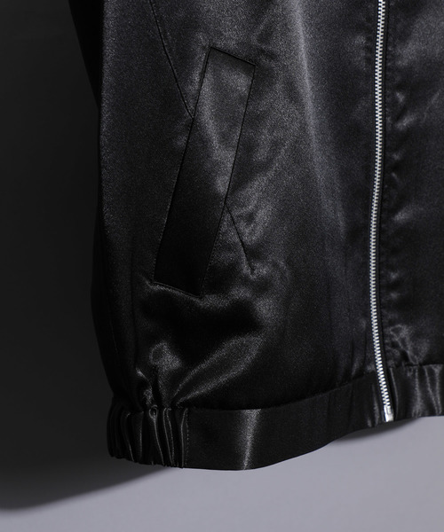 NUMBER (N)INE（ナンバーナイン）の「【NUMBER (N)INE】別注パールサテンジップショートブルゾン（ブルゾン・メンズ・ターコイズブルー/ブラック・1/2/3）」の9枚目の写真