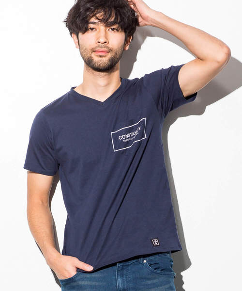 AZ by junhashimoto（エーゼイ バイ ジュンハシモト）の「AZ by junhashimoto(エーゼイ バイ ジュンハシモト)ポケット付プリントＴシャツ（Tシャツ/カットソー・メンズ・オフホワイト/ブラック/ネイビー・MEDIUM/SMALL/X-LARGE/LARGE）」の3枚目の写真