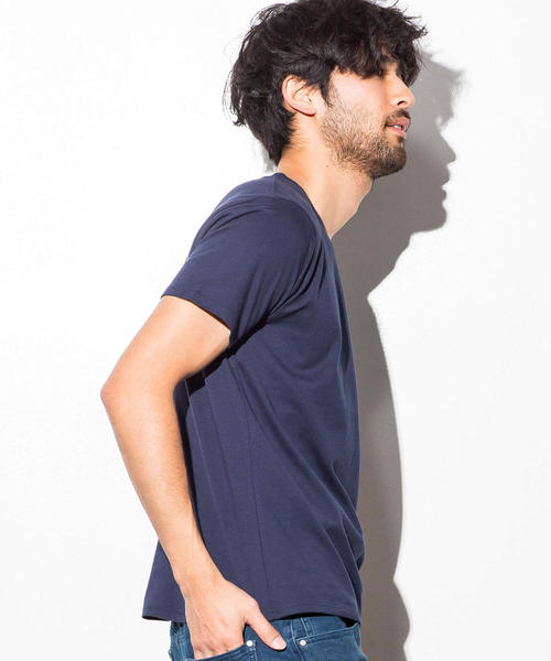 AZ by junhashimoto（エーゼイ バイ ジュンハシモト）の「AZ by junhashimoto(エーゼイ バイ ジュンハシモト)ポケット付プリントＴシャツ（Tシャツ/カットソー・メンズ・オフホワイト/ブラック/ネイビー・MEDIUM/SMALL/X-LARGE/LARGE）」の11枚目の写真