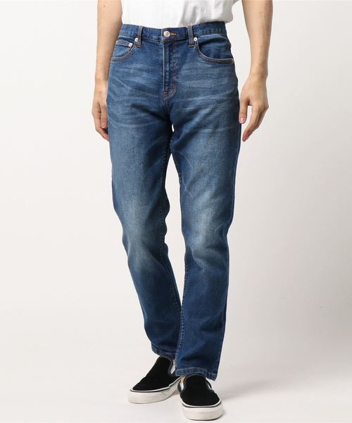 koe（コエ）の「デニム5Pテーパード（デニムパンツ・メンズ・インディゴブルー/ライトインディゴブルー・S/M/L/LL）」の2枚目の写真