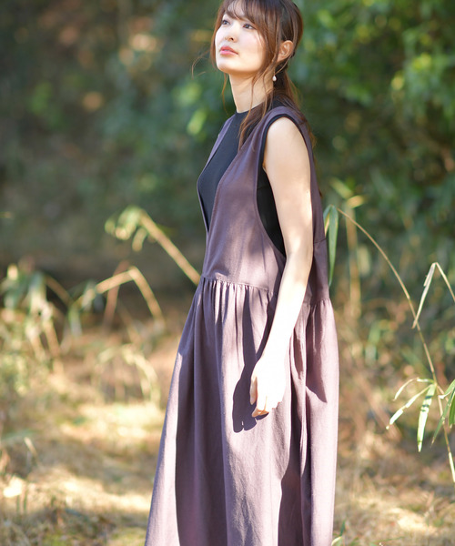 rps（アールピーエス）の「ノースリ２ＷＡＹワンピース（ワンピース・レディース・ブラック/ベージュ/パープル・M）」の12枚目の写真