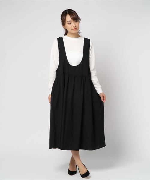 rps（アールピーエス）の「ノースリ２ＷＡＹワンピース（ワンピース・レディース・ブラック/ベージュ/パープル・M）」の4枚目の写真