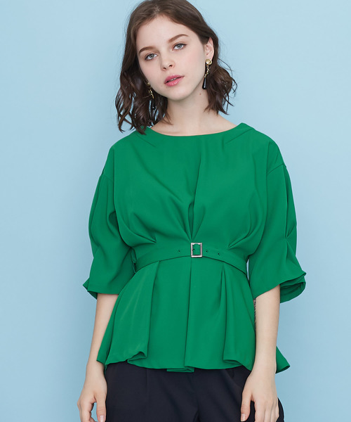 UNITED TOKYO(ユナイテッドトウキョウ)の「トリオタックベルテッドブラウス(シャツ/ブラウス・レディース・ラベンダー/ベージュ/ブラック/グリーン/オフホワイト・1)」の22枚目の写真