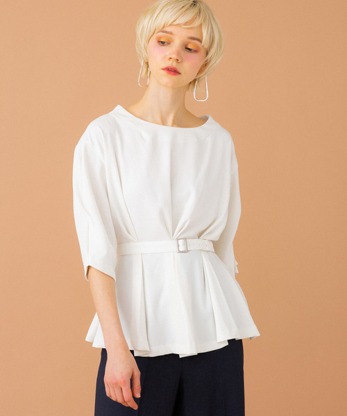 UNITED TOKYO(ユナイテッドトウキョウ)の「トリオタックベルテッドブラウス(シャツ/ブラウス・レディース・ラベンダー/ベージュ/ブラック/グリーン/オフホワイト・1)」の15枚目の写真