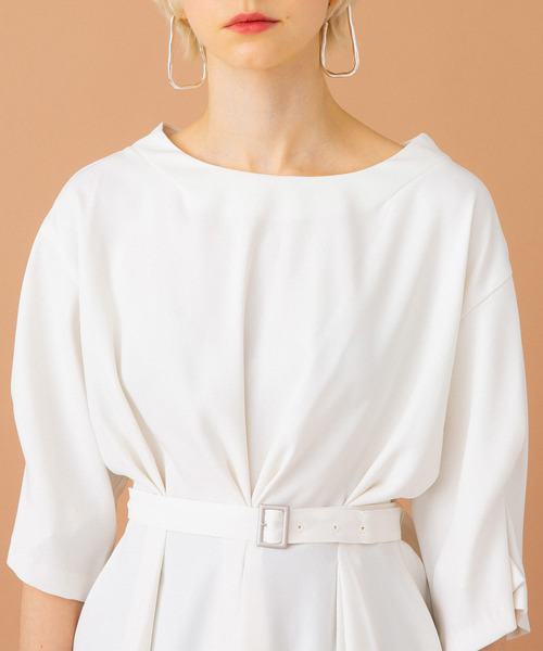 UNITED TOKYO(ユナイテッドトウキョウ)の「トリオタックベルテッドブラウス(シャツ/ブラウス・レディース・ラベンダー/ベージュ/ブラック/グリーン/オフホワイト・1)」の11枚目の写真