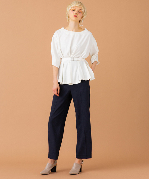 UNITED TOKYO(ユナイテッドトウキョウ)の「トリオタックベルテッドブラウス(シャツ/ブラウス・レディース・ラベンダー/ベージュ/ブラック/グリーン/オフホワイト・1)」の8枚目の写真