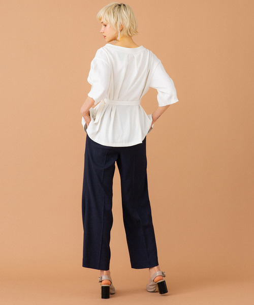 UNITED TOKYO(ユナイテッドトウキョウ)の「トリオタックベルテッドブラウス(シャツ/ブラウス・レディース・ラベンダー/ベージュ/ブラック/グリーン/オフホワイト・1)」の6枚目の写真