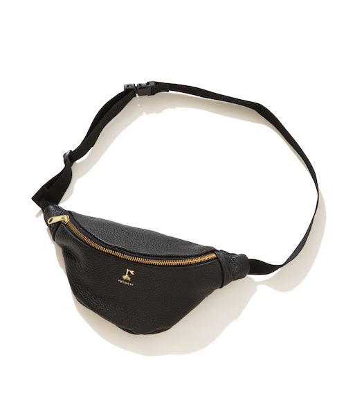 rehacer（レアセル）の「rehacer : Cow Leather Waist Bag Made in Japan / カウレザー ウエストバッグ メイドインジャパン（ショルダーバッグ・メンズ・ブラック/ベージュ/ネイビー/ブラウン/ピンク/イエロー・FREE）」の2枚目の写真