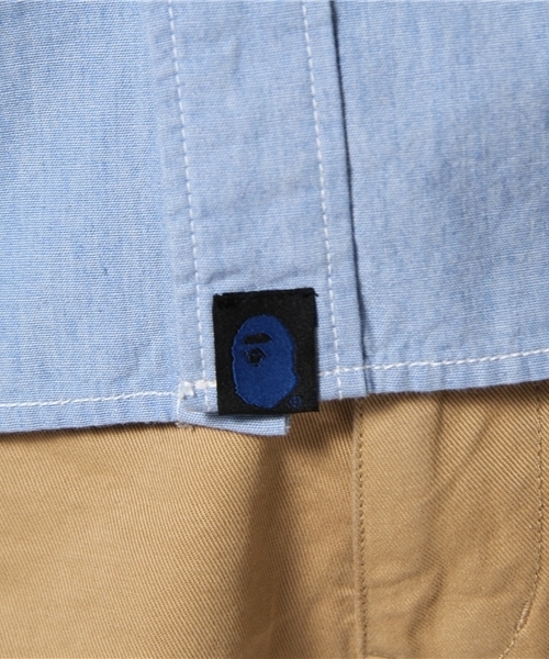 A BATHING APE（アベイシングエイプ）の「CHAMBRAY SHIRT（シャツ/ブラウス・メンズ・インディゴブルー・SMALL/LARGE/MEDIUM/X-LARGE/XX-LARGE）」の10枚目の写真