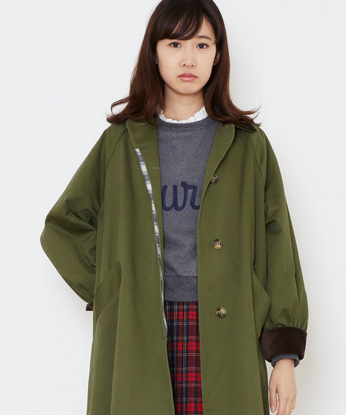POU DOU DOU（プードゥドゥ）の「ぷっくり袖ステンカラーコート