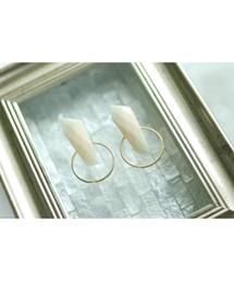 atepetite（アテプチト）の「【atepetite】ラメストーンフープピアス（ピアス（両耳用））」