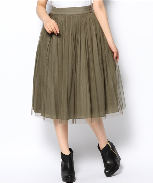 Ray BEAMS（レイビームス）の「Ray BEAMS / チュール ギャザースカート（スカート・レディース・オフホワイト/ブラック/オリーブ/シルバー/ネイビー/グリーン系その他・0/1）」の14枚目の写真