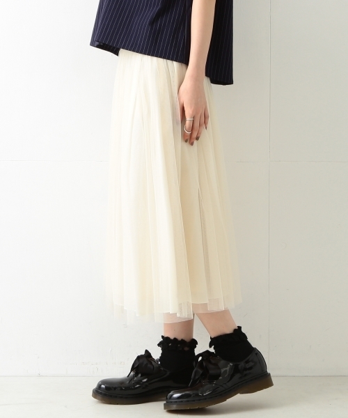 Ray BEAMS（レイビームス）の「Ray BEAMS / チュール ギャザースカート（スカート・レディース・オフホワイト/ブラック/オリーブ/シルバー/ネイビー/グリーン系その他・0/1）」の12枚目の写真