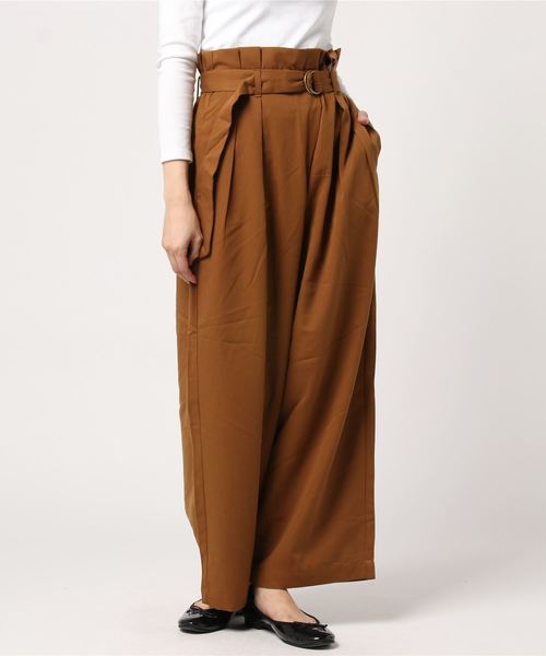 AMERICAN HOLIC（アメリカンホリック）の「・ウエストフリルベルト付ワイドパンツ（その他パンツ・レディース・チャコールグレー/ブラック/キャメル/ライトベージュ・M/L）」の18枚目の写真