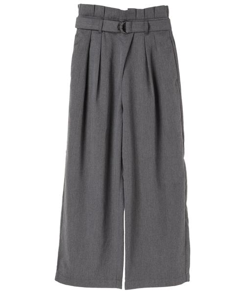 AMERICAN HOLIC（アメリカンホリック）の「・ウエストフリルベルト付ワイドパンツ（その他パンツ・レディース・チャコールグレー/ブラック/キャメル/ライトベージュ・M/L）」の5枚目の写真