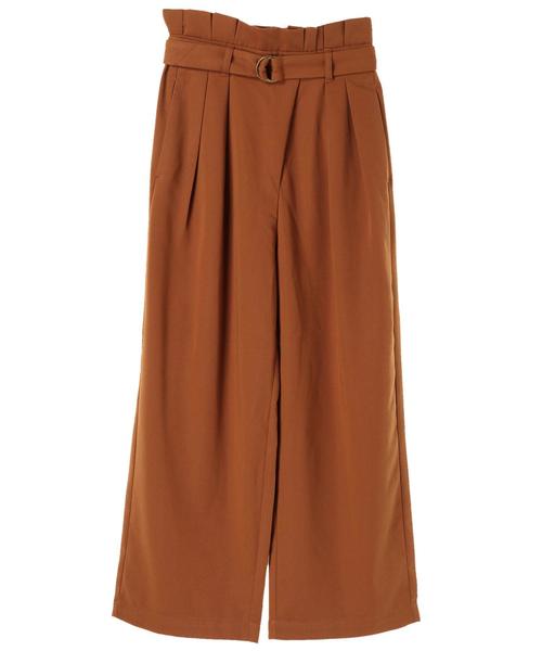 AMERICAN HOLIC（アメリカンホリック）の「・ウエストフリルベルト付ワイドパンツ（その他パンツ・レディース・チャコールグレー/ブラック/キャメル/ライトベージュ・M/L）」の8枚目の写真