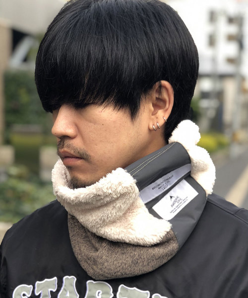 BELLWOODMADE(ベルウッドメイド)の「【BELLWOODMADE】BOA ネックウォーマー(ネックウォーマー/スヌード・メンズ・ホワイト/ブラック/ベージュ/チャコールグレー/カーキ/ベージュ系その他・FREE)」の5枚目の写真