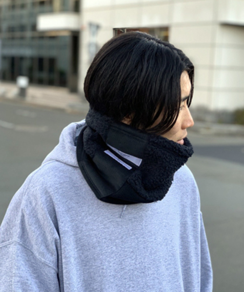 BELLWOODMADE(ベルウッドメイド)の「【BELLWOODMADE】BOA ネックウォーマー(ネックウォーマー/スヌード・メンズ・ホワイト/ブラック/ベージュ/チャコールグレー/カーキ/ベージュ系その他・FREE)」の3枚目の写真