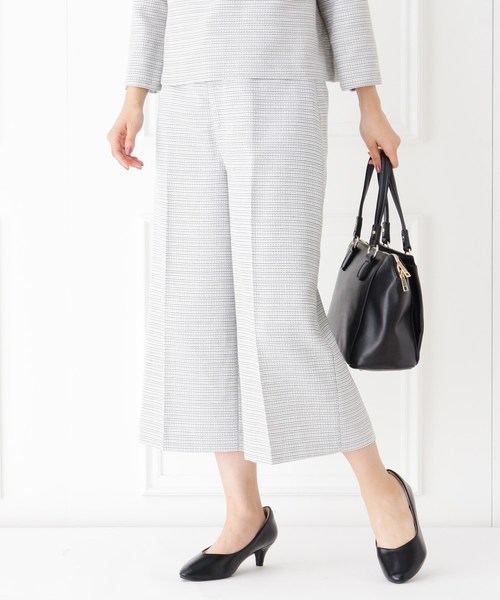 Hushush ハッシュアッシュ の フォーマル 結婚式対応 ツイードワイドパンツ セットアップ スーツパンツ Wear