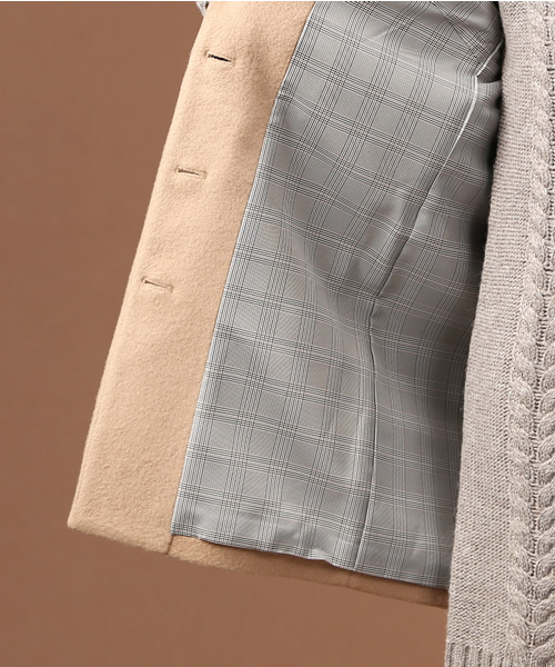 Soareak(ソアリーク)の「バイカラーチェスターコート(その他アウター・レディース・ベージュ/ライトピンク/ブラック・MEDIUM)」の11枚目の写真