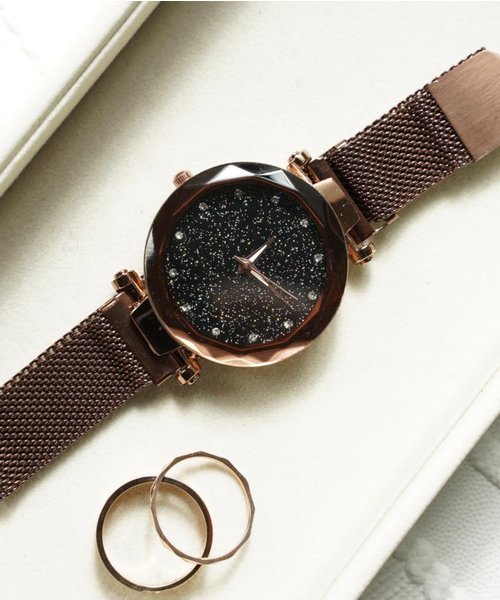 おしゃれスタ（オシャレスタ）の「【OSHARESTA★TOKYO】ウォッチコレクション　STAR★NIGHT メタルウォッチ（アナログ腕時計・レディース・ブラック/パープル/ブラウン/レッド/ゴールド/ブルー・FREE）」の3枚目の写真