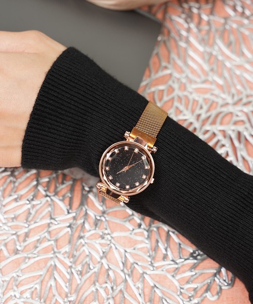 おしゃれスタ（オシャレスタ）の「【OSHARESTA★TOKYO】ウォッチコレクション　STAR★NIGHT メタルウォッチ（アナログ腕時計・レディース・ブラック/パープル/ブラウン/レッド/ゴールド/ブルー・FREE）」の6枚目の写真