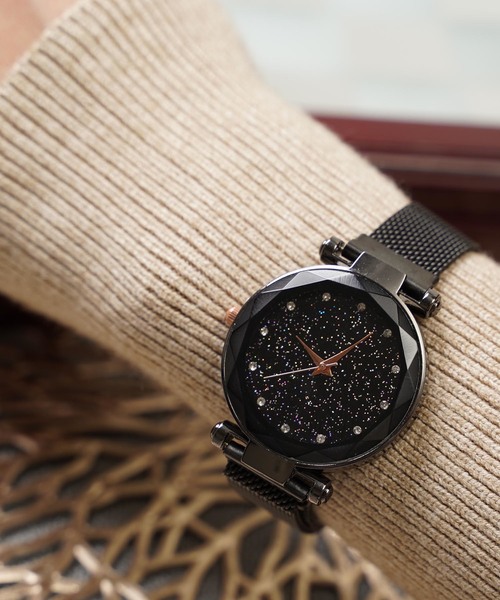 おしゃれスタ（オシャレスタ）の「【OSHARESTA★TOKYO】ウォッチコレクション　STAR★NIGHT メタルウォッチ（アナログ腕時計・レディース・ブラック/パープル/ブラウン/レッド/ゴールド/ブルー・FREE）」の2枚目の写真