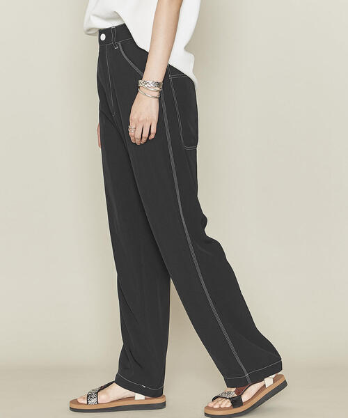 ASTRAET（アストラット）の「ASTRAET（アストラット）ステッチ ペインターパンツ◆（その他パンツ・レディース・ベージュ/ブラック・1/0）」の10枚目の写真