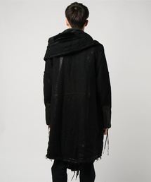 Roen ロエン　モッズコート　金ボタン　ファー　切り替え　黒　Sサイズ　36 Roen ロエンモッズコート金ボタンファー切り替え黒Sサイズ36