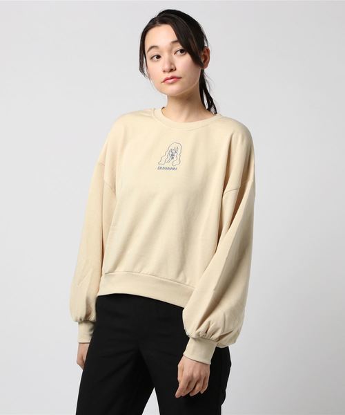 おしゃれスタ(オシャレスタ)の「Shhhhhh!女の子刺繍PO(DD)(その他トップス・レディース・イエロー/ラベンダー/ベージュ/オフホワイト/ブラック・M)」の5枚目の写真