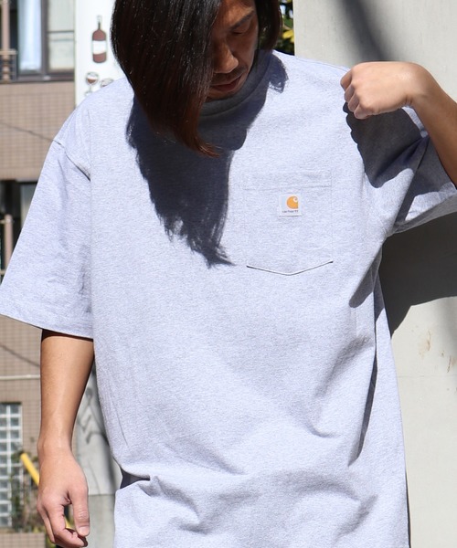 Carhartt�i�J�[�n�[�g�j�́ucarhartt(�J�[�n�[�g) �r�b�O�V���G�b�g �|�P�b�g���� ���S T�V���c Workwear Pocket 1/2 Sleeve T-Shirts�iT�V���c/�J�b�g�\�[�j�v�b�w�U�[�O���[