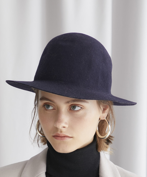 ALLEGE(アレッジ)の「【ALLEGE(アレッジ)】FELT HAT(ハット・レディース・ネイビー/グレー・FREE)」の2枚目の写真