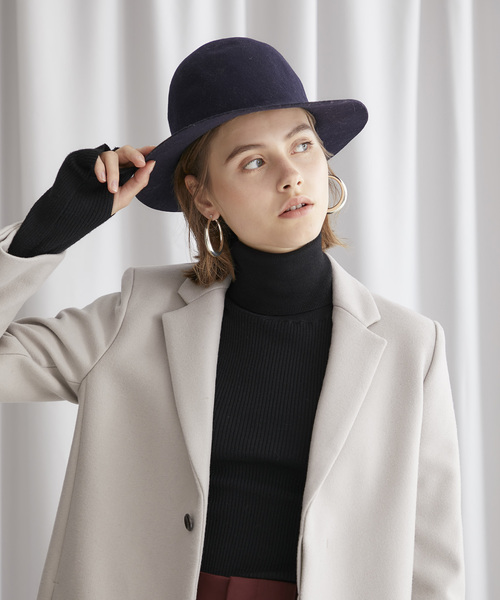 ALLEGE(アレッジ)の「【ALLEGE(アレッジ)】FELT HAT(ハット・レディース・ネイビー/グレー・FREE)」の4枚目の写真