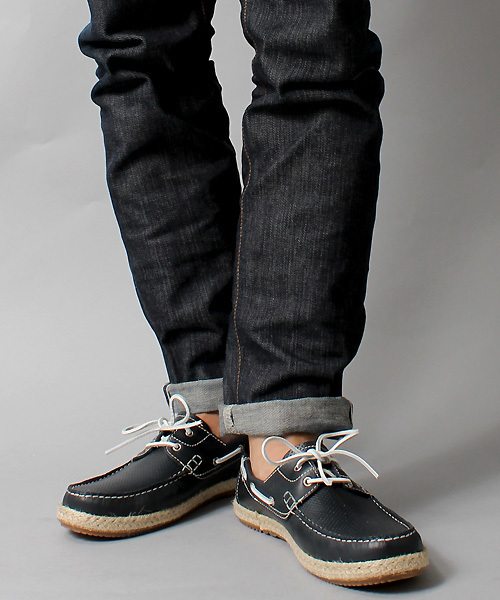 MEN'S BIGI(メンズビギ)の「【WANDER SHOES(ワンダーシューズ)】別注/デッキシューズ(スリッポン)(モカシン/デッキシューズ・メンズ・ホワイト×ネイビー/ネイビー/トリコロール・SMALL/MEDIUM/LARGE)」の13枚目の写真