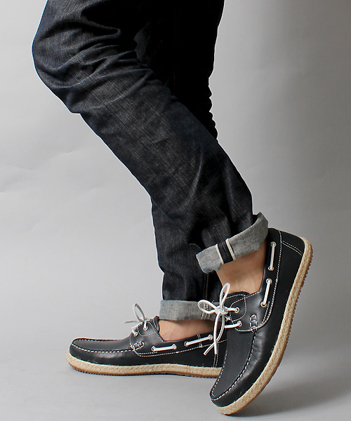 MEN'S BIGI(メンズビギ)の「【WANDER SHOES(ワンダーシューズ)】別注/デッキシューズ(スリッポン)(モカシン/デッキシューズ・メンズ・ホワイト×ネイビー/ネイビー/トリコロール・SMALL/MEDIUM/LARGE)」の14枚目の写真