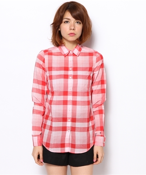 TOMMY HILFIGER(トミーヒルフィガー)の「CLAREMONT CHECK SHIRT(シャツ/ブラウス・レディース・ブルー/レッド・SMALL/MEDIUM/LARGE)」の3枚目の写真
