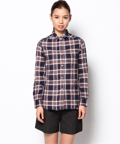 GALLARDAGALANTE（ガリャルダガランテ）の「チェックシャツ（シャツ/ブラウス・レディース・ブルー/グリーン/ダークブルー・FREE）」の9枚目の写真