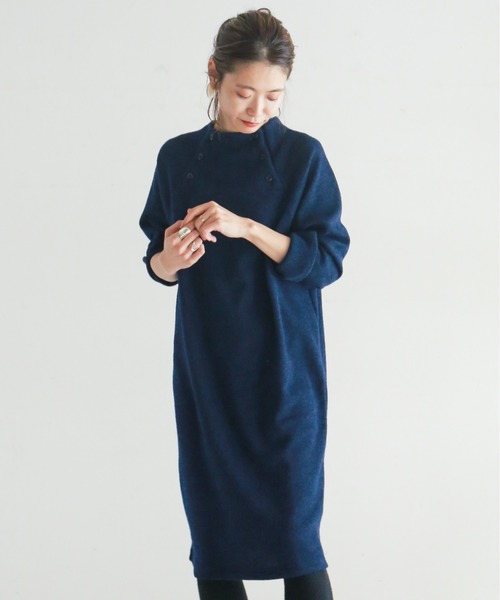 メランジループ ボトルネックワンピース ワンピース Nombre Impair ノンブルアンペール のファッション通販 Zozotown