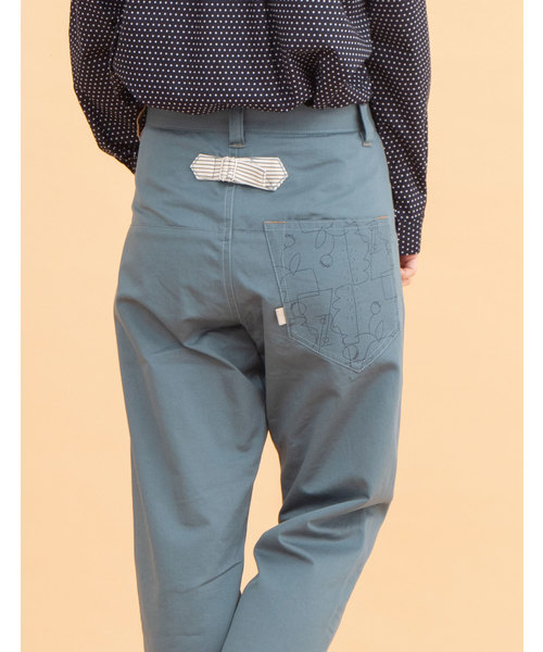 POU DOU DOU(プードゥドゥ)の「normes モチーフ裏線画プリントゆるパンツ(その他パンツ・レディース・ブラック/ターコイズブルー/インディゴブルー/キャメル/キナリ・2/3)」の6枚目の写真