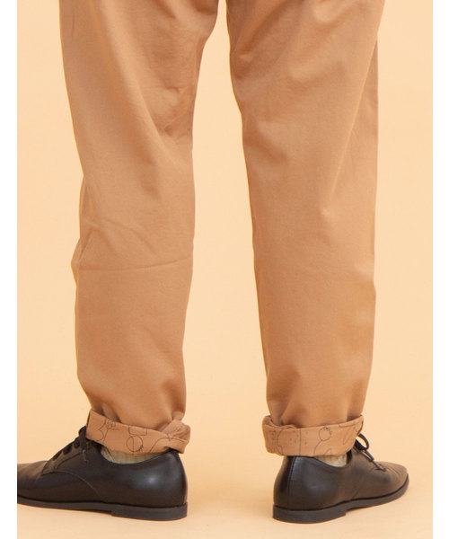 POU DOU DOU(プードゥドゥ)の「normes モチーフ裏線画プリントゆるパンツ(その他パンツ・レディース・ブラック/ターコイズブルー/インディゴブルー/キャメル/キナリ・2/3)」の9枚目の写真