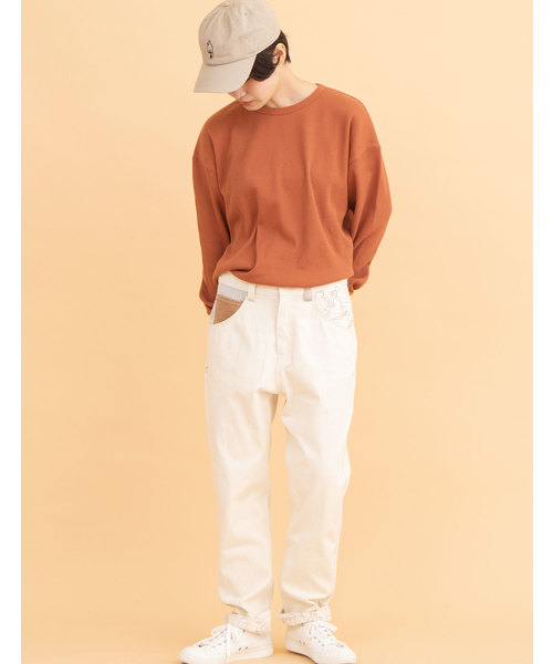 POU DOU DOU(プードゥドゥ)の「normes モチーフ裏線画プリントゆるパンツ(その他パンツ・レディース・ブラック/ターコイズブルー/インディゴブルー/キャメル/キナリ・2/3)」の22枚目の写真